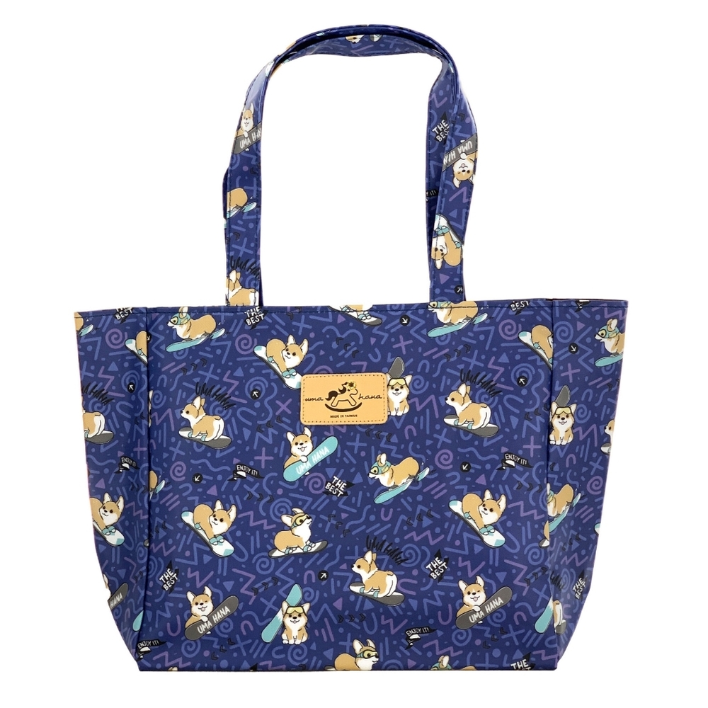 Waterproof Corgi Medium Tote Shoulder Handbag
